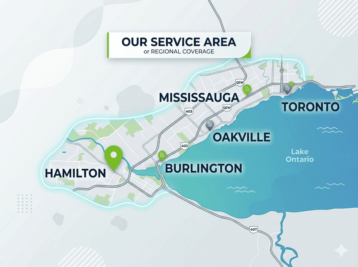 Service areas map
